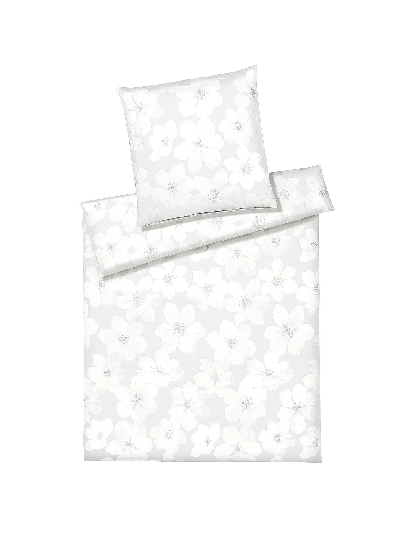 ELEGANTE | Damast Bettwäsche Generous 70x90cm/140x200cm Weiss | 